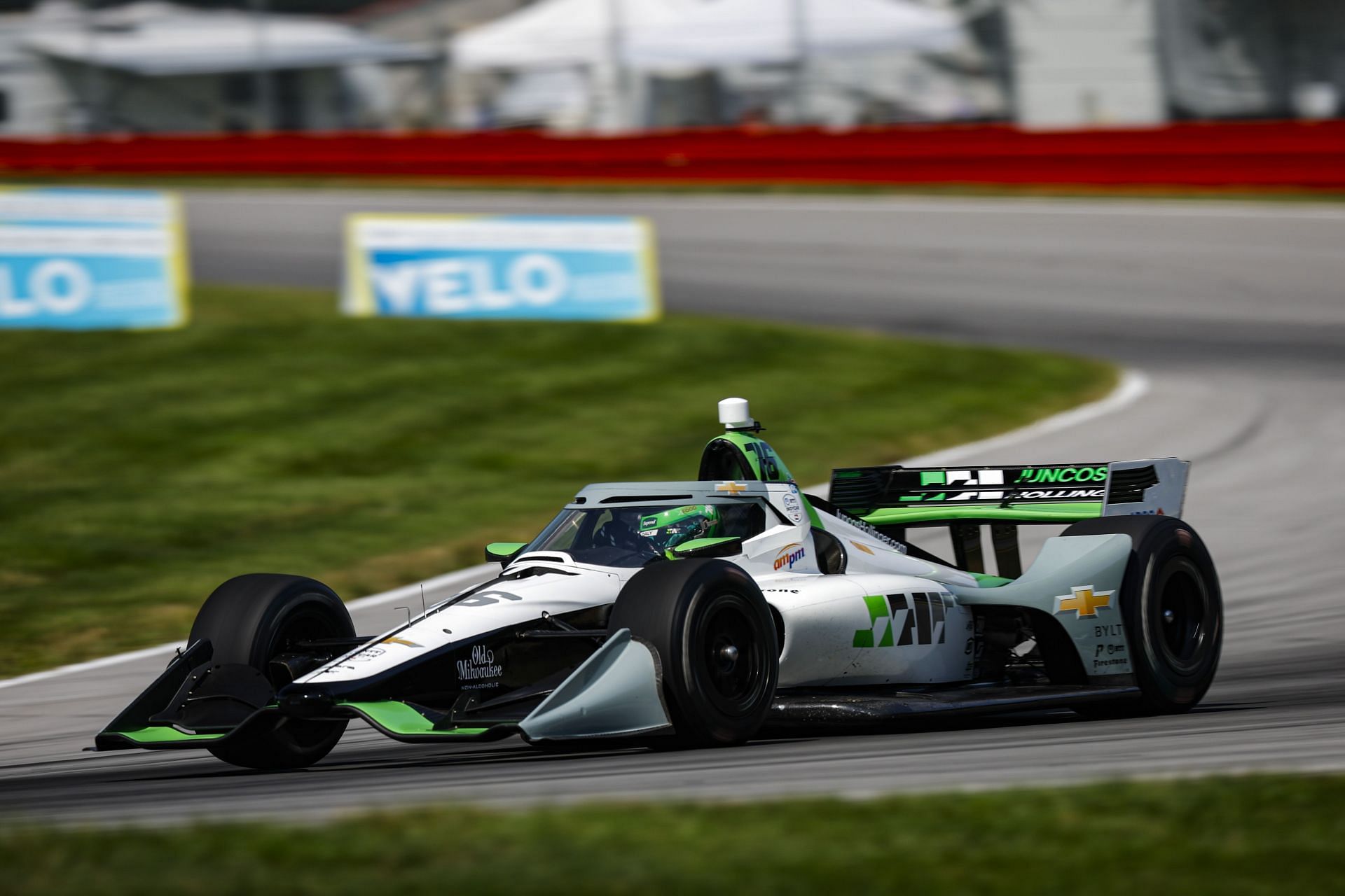 Conor Daly driving at the NTT IndyCar Series Honda Indy 200 at Mid-Ohio - Source: Getty